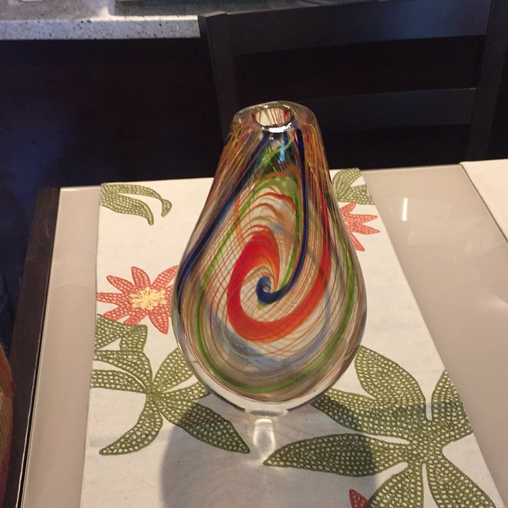 Crate and Barrel Decorative Glass Vase